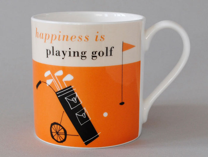 Repeat Repeat - Happiness Mug - Golf Orange