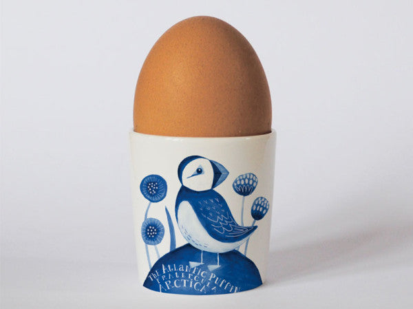 Indigo Collection Fine Bone China Egg Cups | 4 Bird Designs by Repeat Repeat