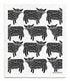Jangneus Black Highland Cow Dishcloth
