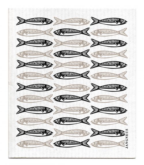 Jangneus Black Sardines Dishcloth