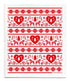 Jangneus Red Christmas Dalarna Dishcloth