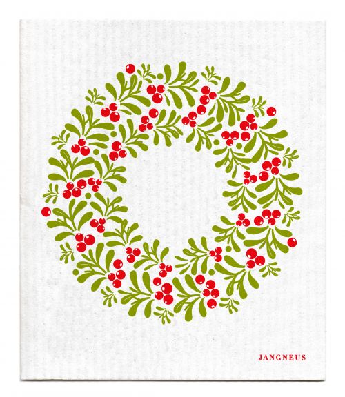 Jangneus Red Wreath Dishcloth