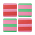 Creative Tops Stripe Print Pack of 4 Premium Coasters