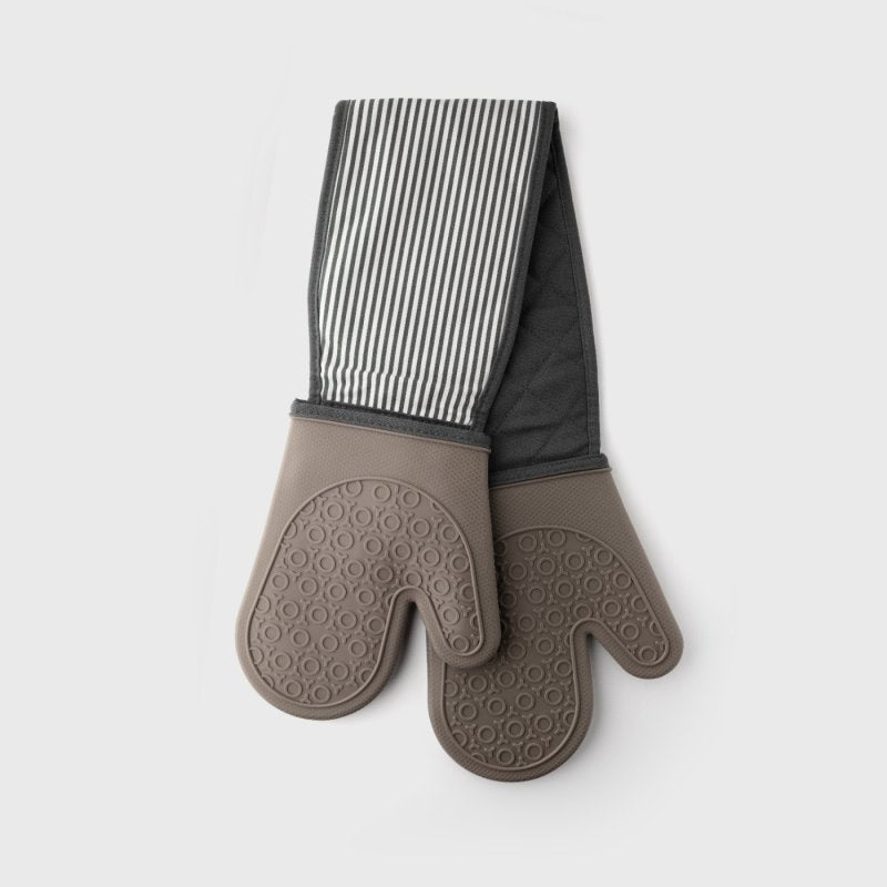 Taylor's Eye Witness Steamproof Silicone Double Oven Gloves, Grey