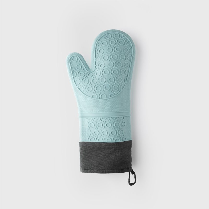 Taylor's Eye Witness Steamproof Silicone Oven Glove, Aqua