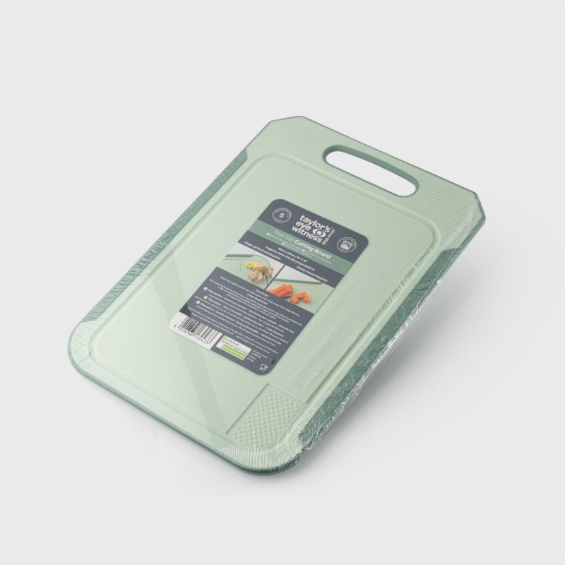 Taylor's Eye Witness Non Slip Cutting Board/ Ginger Grater and Measuring Guide - Ocean