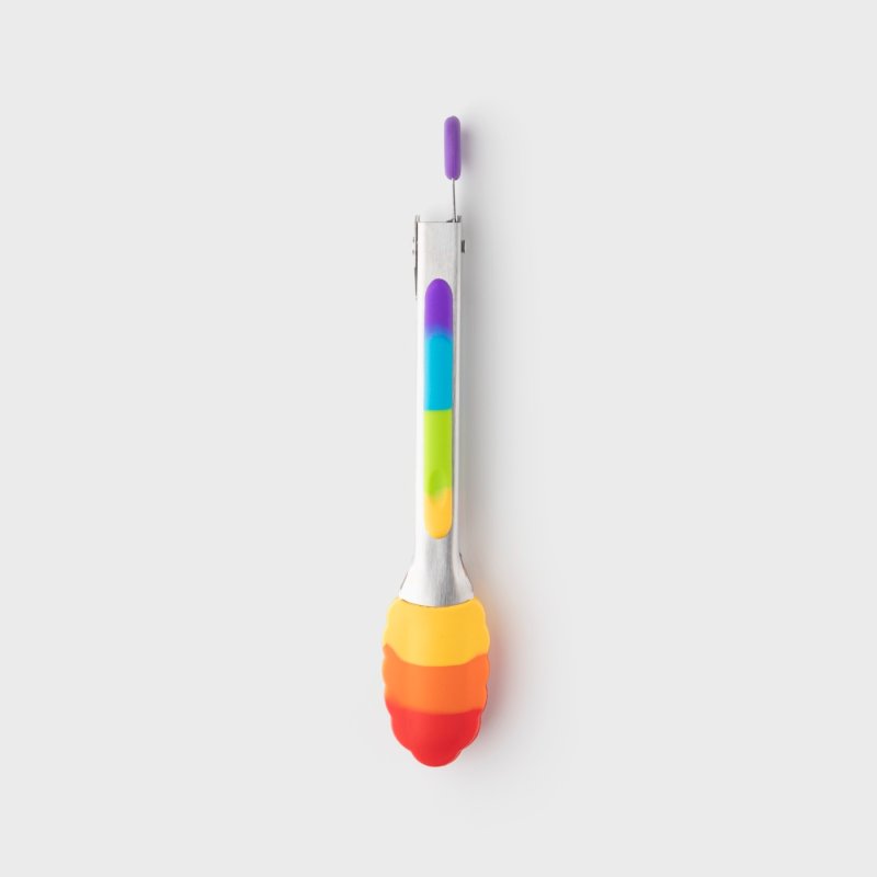 Taylor's Eye Witness Mini Rainbow Silicone & Stainless Steel Tongs