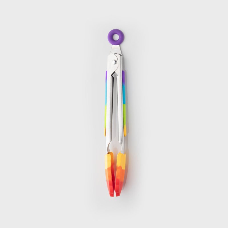Taylor's Eye Witness Mini Rainbow Silicone & Stainless Steel Tongs