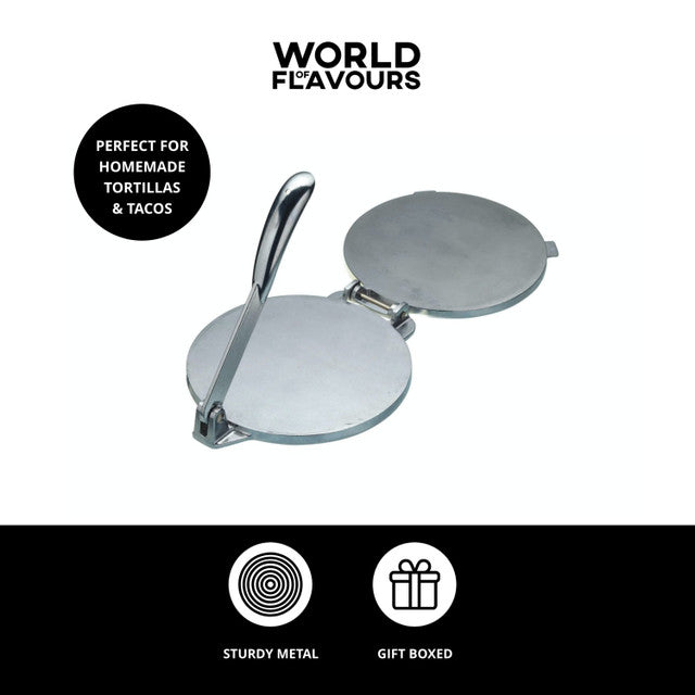 KitchenCraft World of Flavours Mexican Tortilla Press