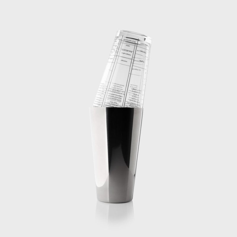 Taproom Recipe Glass Boston Cocktail Shaker, Stainless Steel