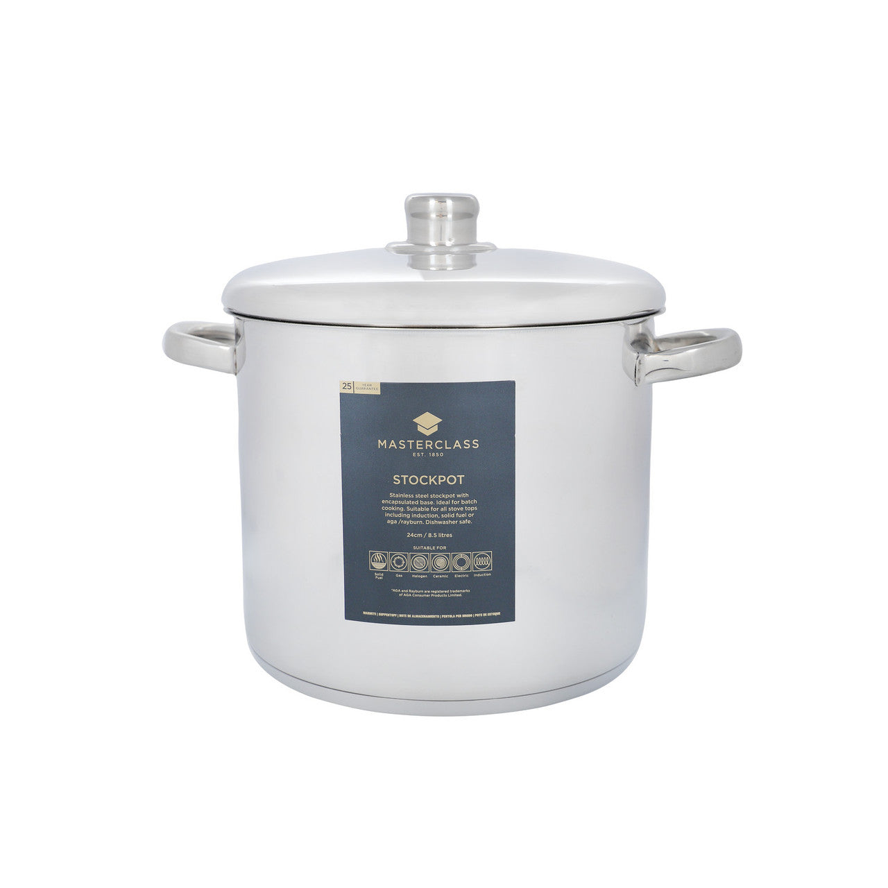 MasterClass Stainless Steel 8.5 Litre Stockpot