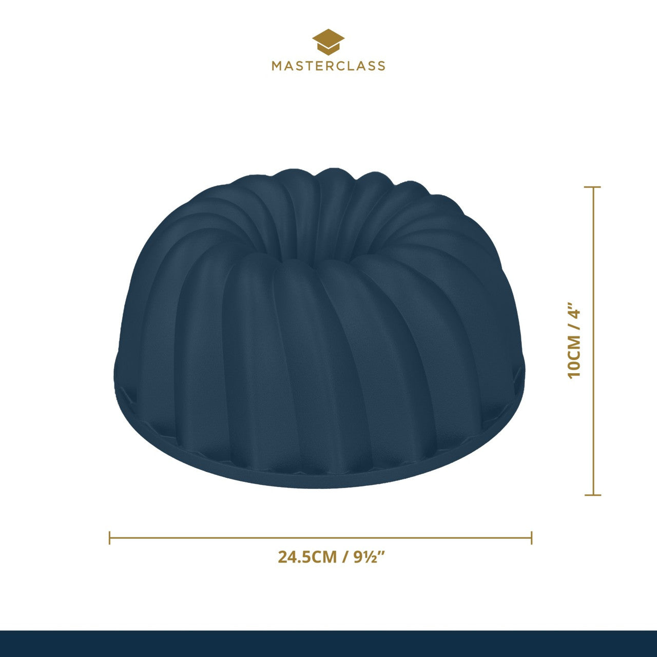 MasterClass Non-Stick Cast Aluminium Decorative Cake Tin, Swirl