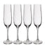 Mikasa Treviso Ridged Crystal Champagne Flute Glasses, Set of 4, 190ml