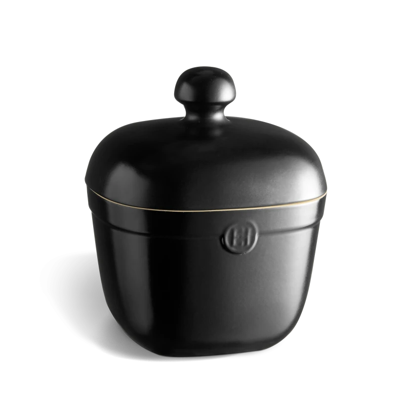 Emile Henry Cookie Jar, Black Truffle