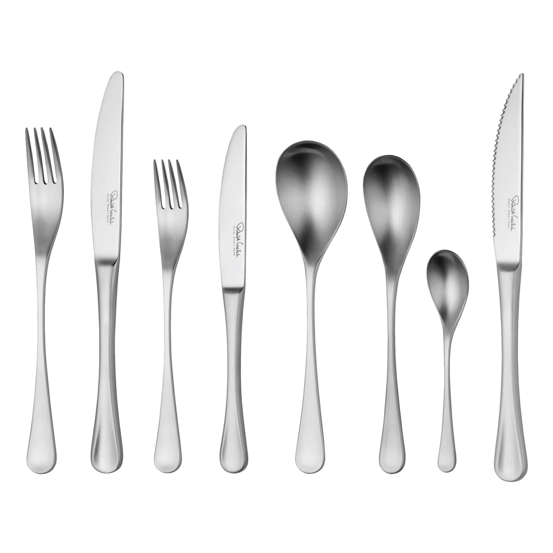 Robert Welch RW2 Satin 48 Piece Cutlery Set Including 6 Steak Knives