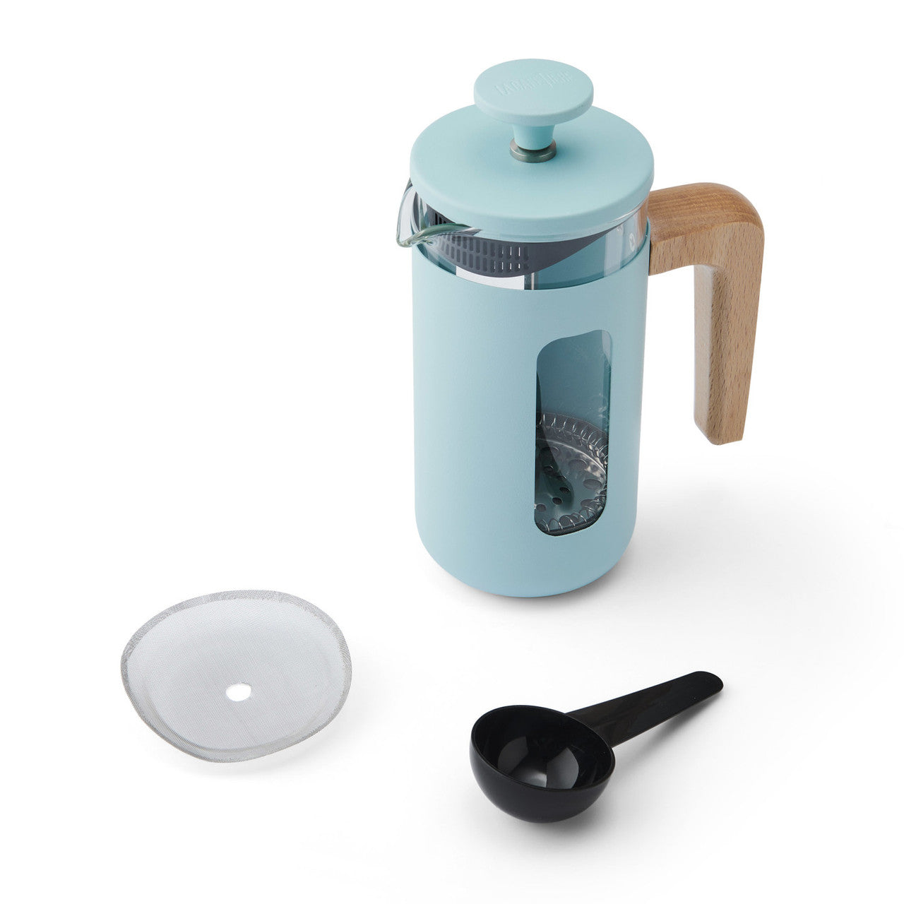 La Cafetière Pisa 3 Cup Cafetiere, Sky Blue