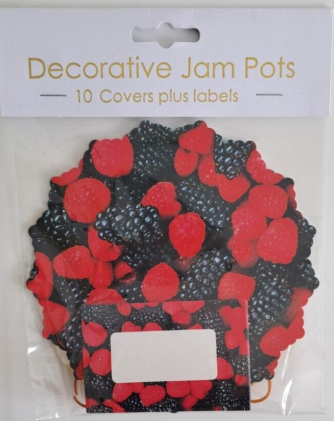 Easybake Mixed Berry 1lb Jam Covers with Labels Pack 10 Available in 2 designs