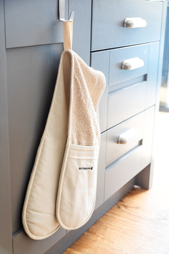 MasterClass Deluxe Professional Double Oven Glove, Cream
