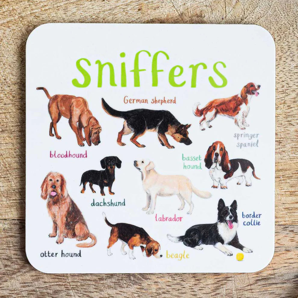 Sarah Edmonds Illustration Sniffers Dog Coaster