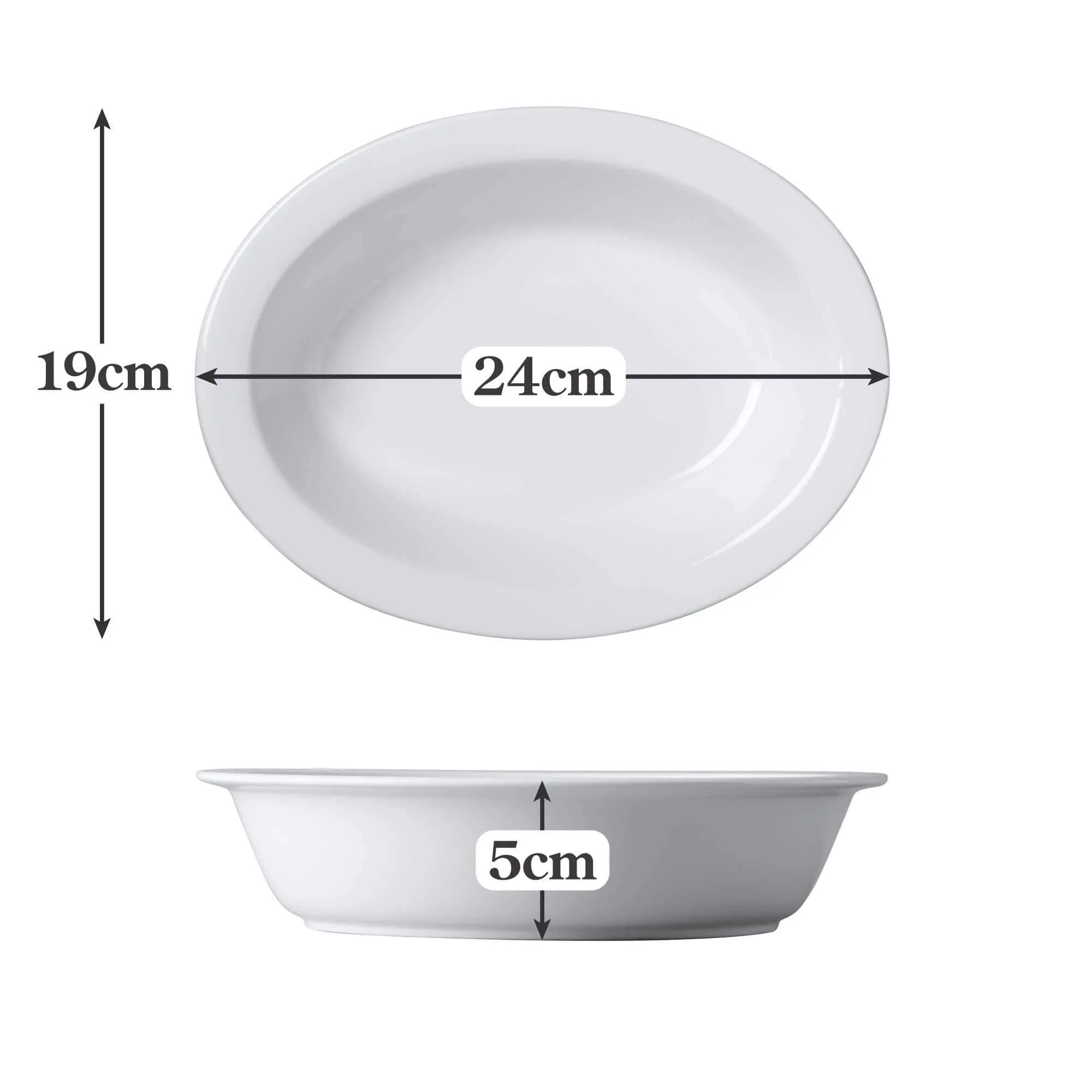 WM Bartleet & Sons Oval Pie Crust Dish, 24cm