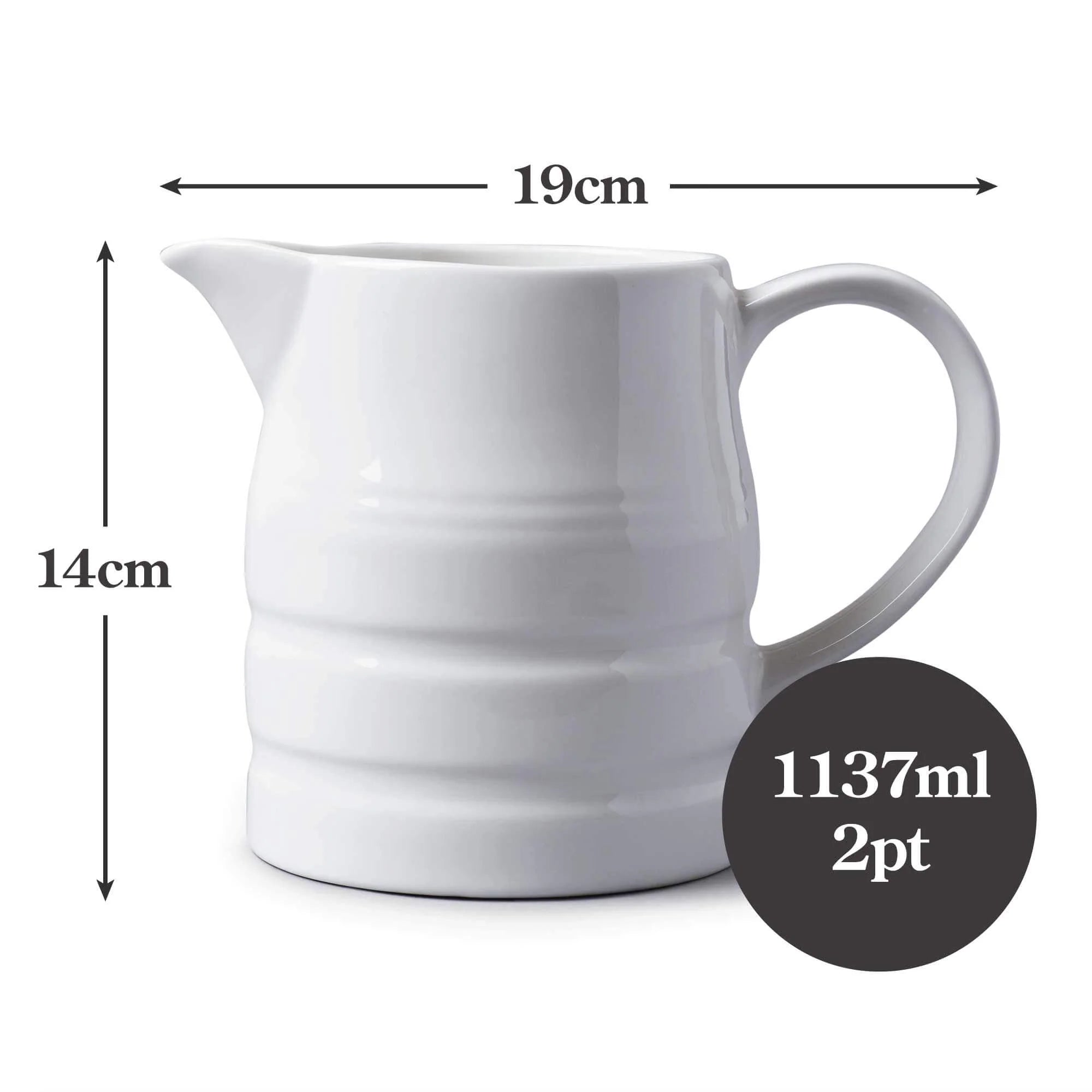 WM Bartleet & Sons Large Churn Jug, 2 Pint
