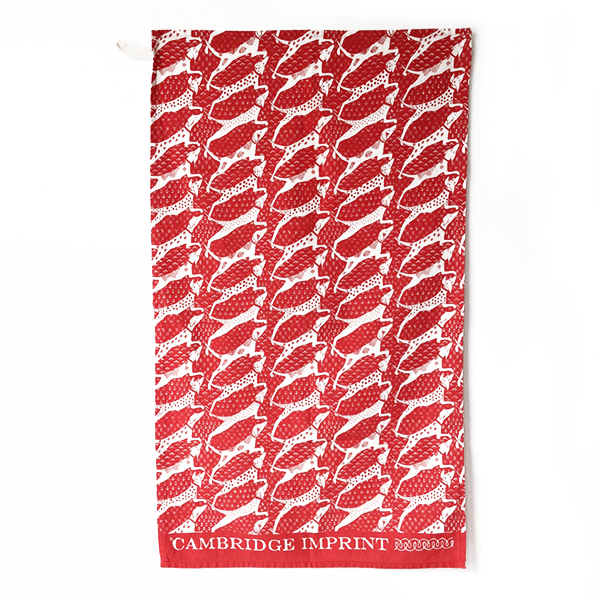 Cambridge Imprint Tea Towel Dogs Coral