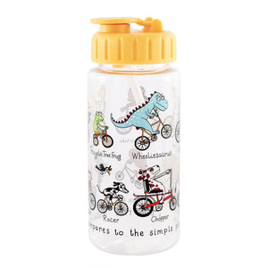 Tyrrell Katz Kids Animals on Bikes Drinking Bottle With Straw