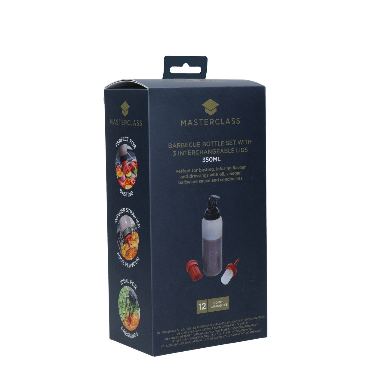 MasterClass Barbecue Bottle Set with 3 Interchangeable Heads, 350ml