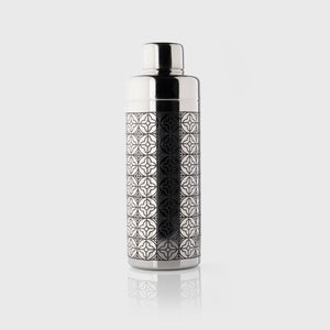 Taproom 650ml Etched Stainless Steel Cobbler Cocktail Shaker