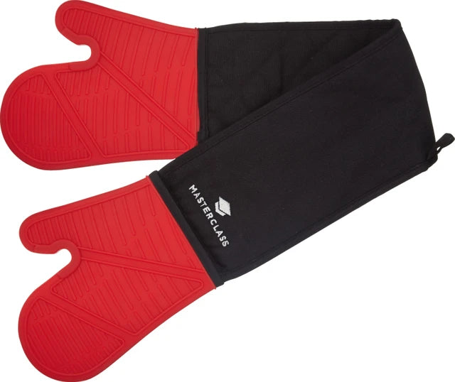 MasterClass Red Silicone Double Oven Glove
