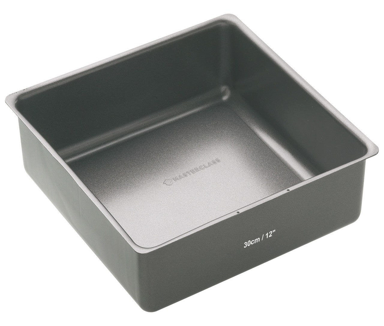 MasterClass Non-Stick Square Loose Base Deep Cake Pan, 30cm