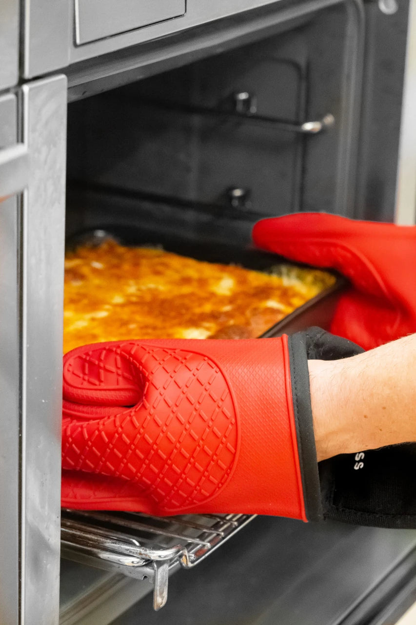 MasterClass Red Silicone Double Oven Glove