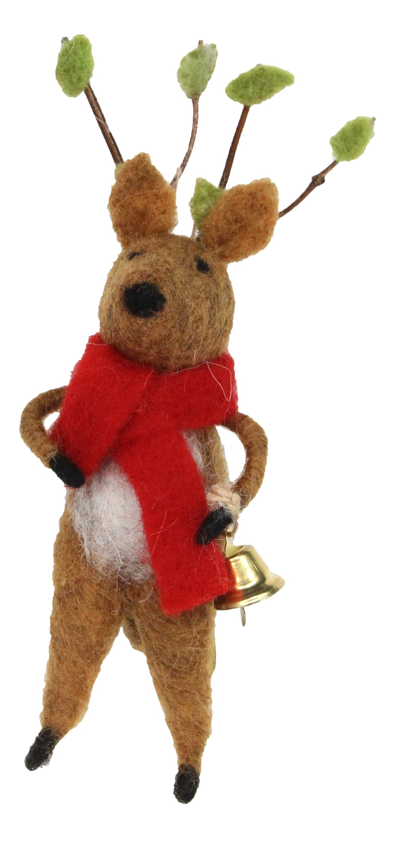 Gisela Graham - Wool Mix Deer With Bell