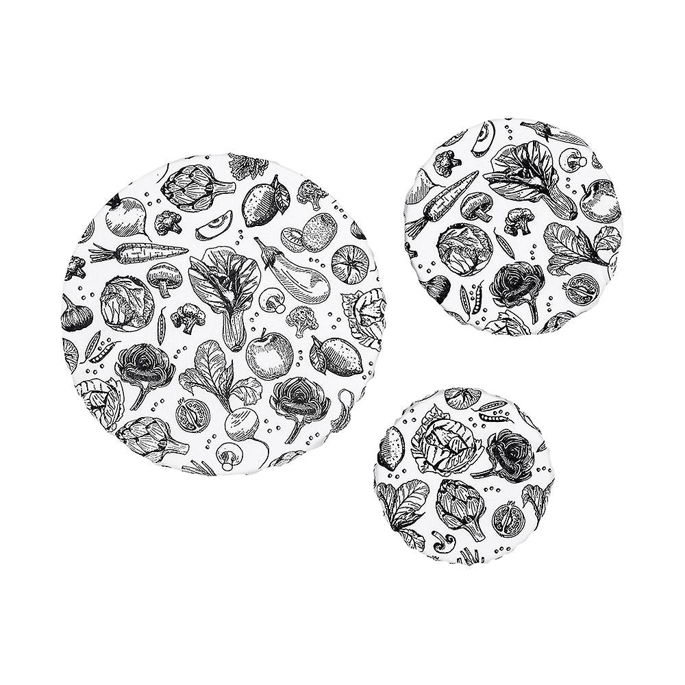 Ladelle Grown Fruit + Veggie 3pk Stretch Bowl Covers
