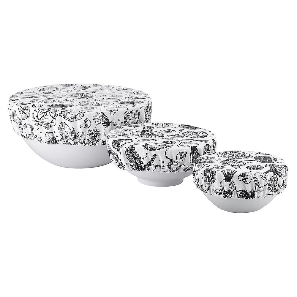 Ladelle Grown Fruit + Veggie 3pk Stretch Bowl Covers