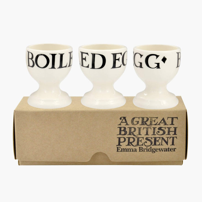 Emma Bridgewater - Black Toast Set of 3 Egg Cups Boxed