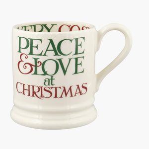 Emma Bridgewater - Christmas Toast Peace & Love 1/2 Pint Mug