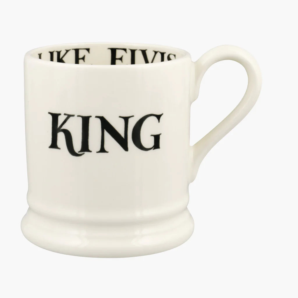 Emma Bridgewater - Black Toast King & Queen Set Of 2 1/2 Pint Mugs