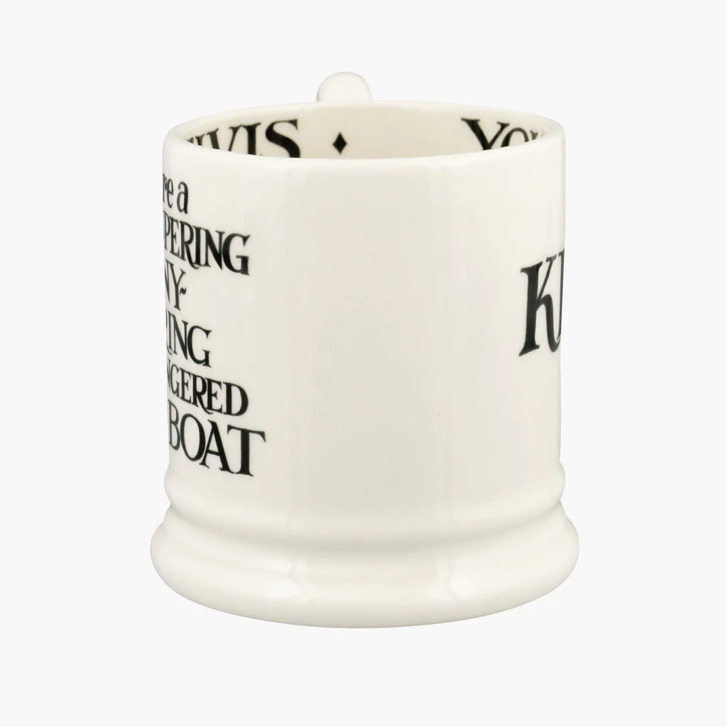 Emma Bridgewater - Black Toast King & Queen Set Of 2 1/2 Pint Mugs