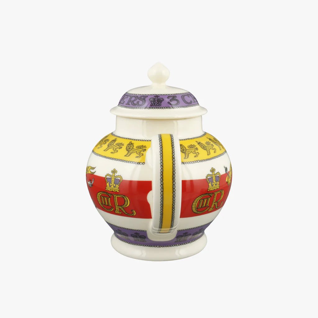 Emma Bridgewater 3 Cheers For King Charles III 4 Mug Teapot