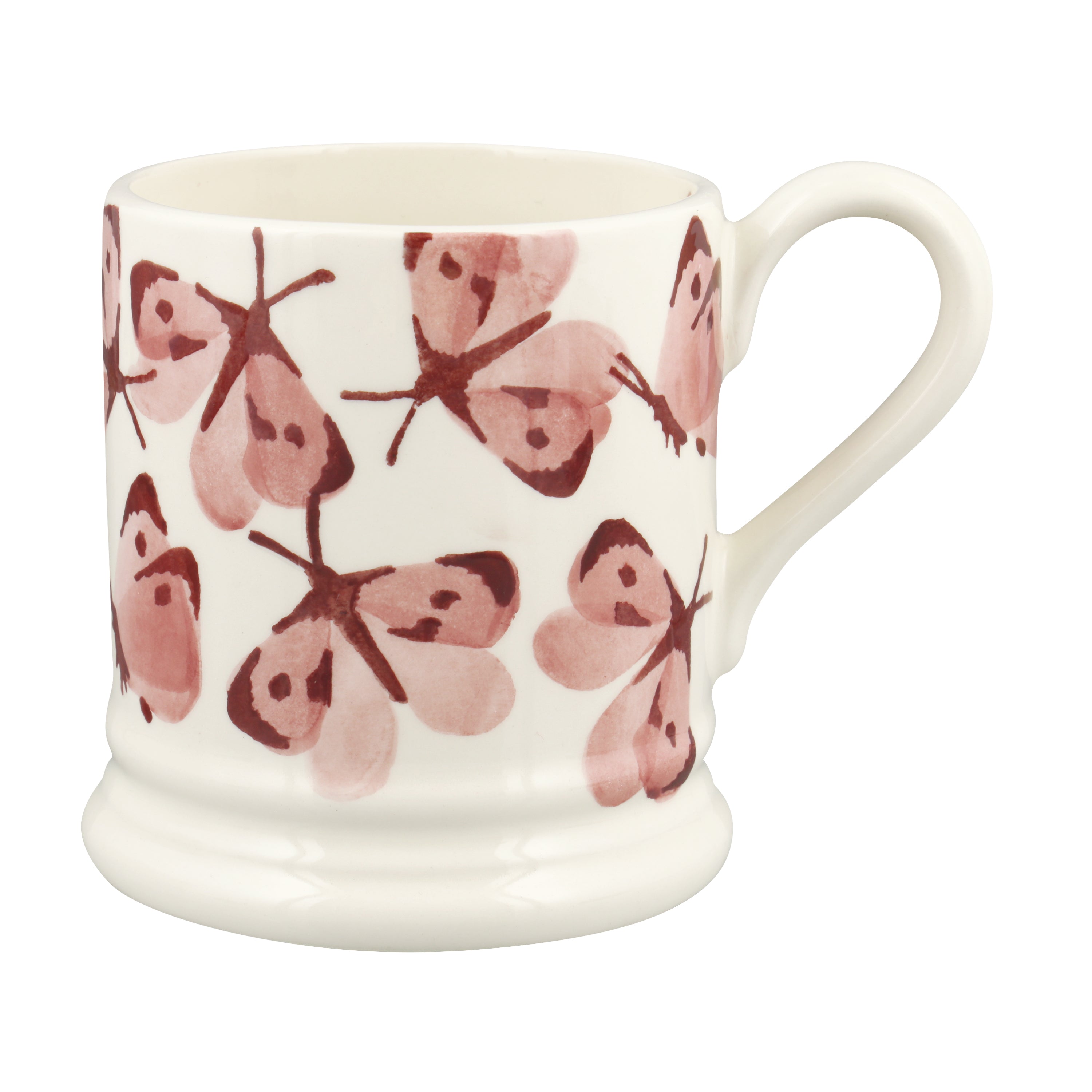 Emma Bridgewater - Pink Cabbage White Butterfly 1/2 Pint Mug