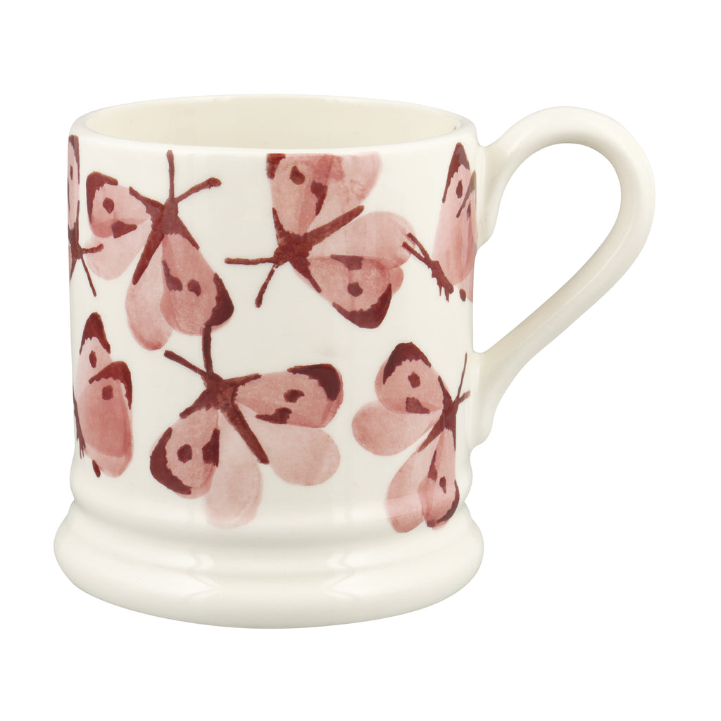 Emma Bridgewater - Pink Cabbage White Butterfly 1/2 Pint Mug