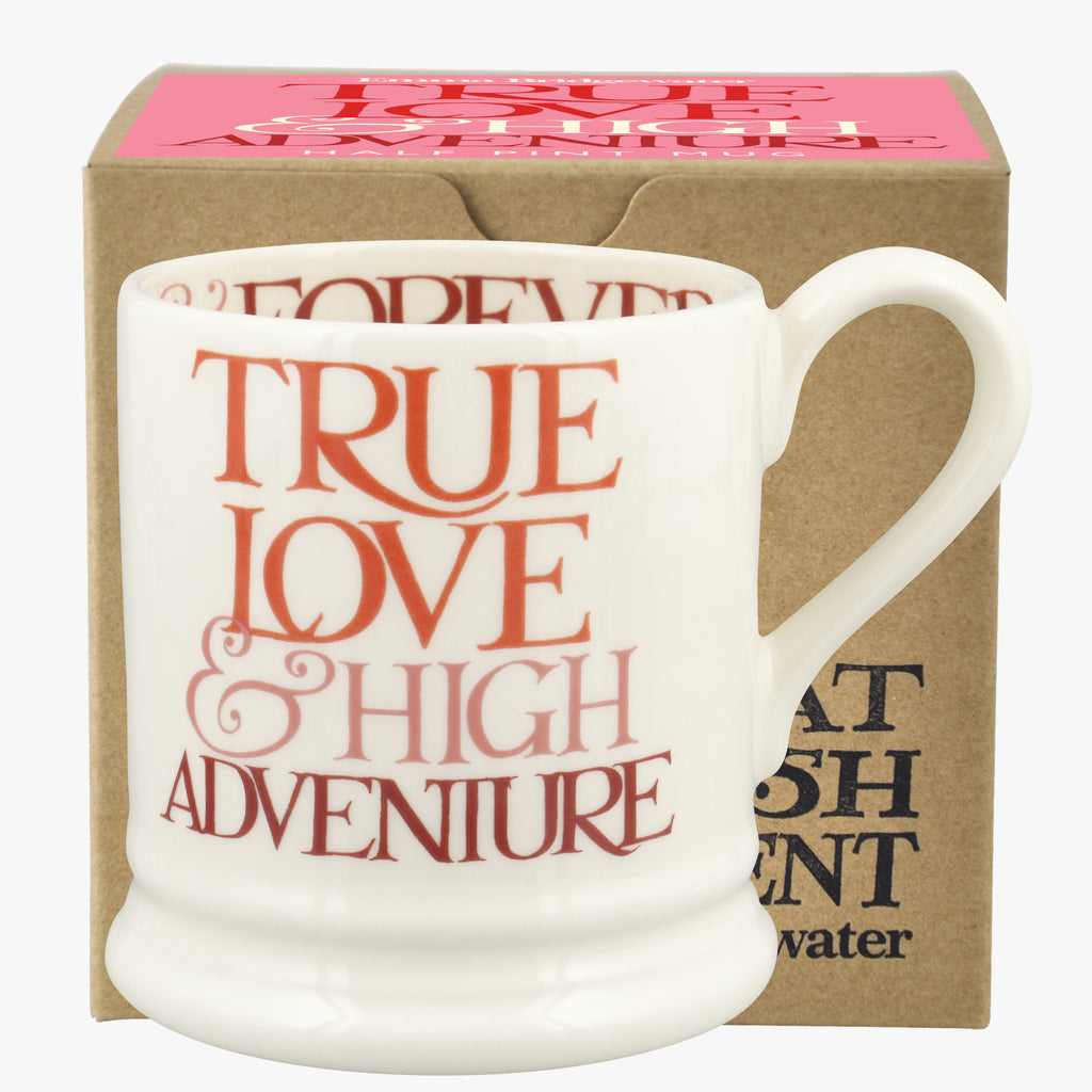 Emma Bridgewater - Pink Toast True Love 1/2 Pint Mug Boxed