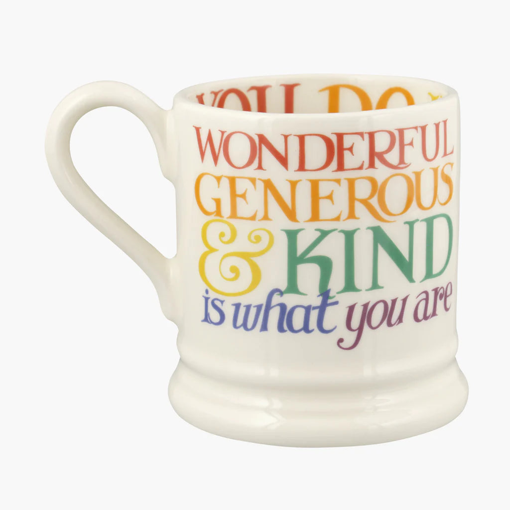 Emma Bridgewater - Rainbow Toast Thank You 1/2 Pint Mug