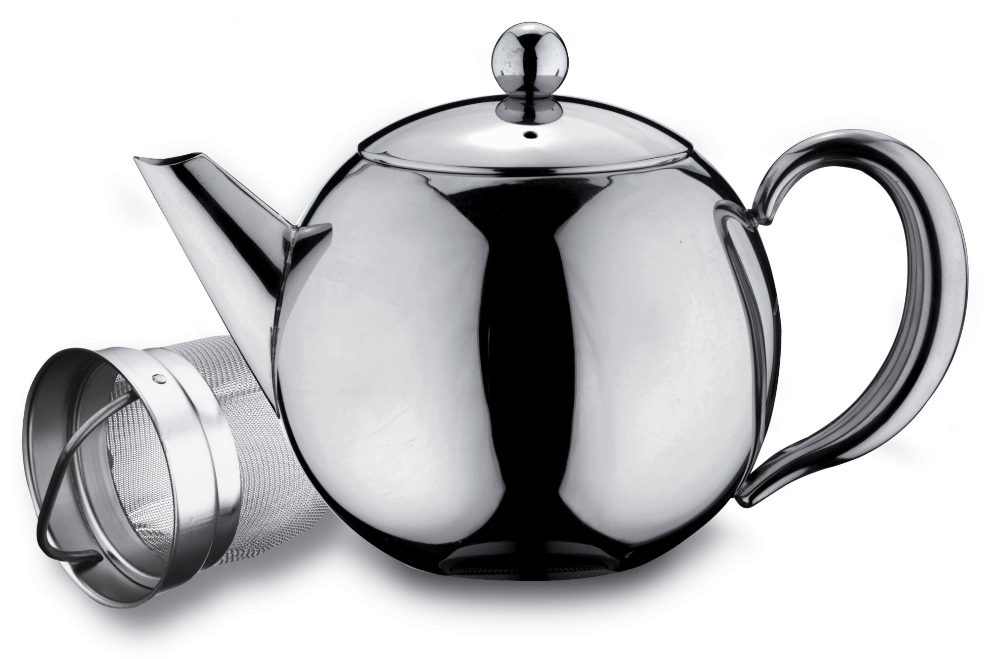 Grunwerg - Cafe Ole Rondeo, Stainless Steel Teapot With Infuser 0.5 litre