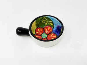 Divine Deli - Classic Spanish Tapas Dish with Handle - Red Flower