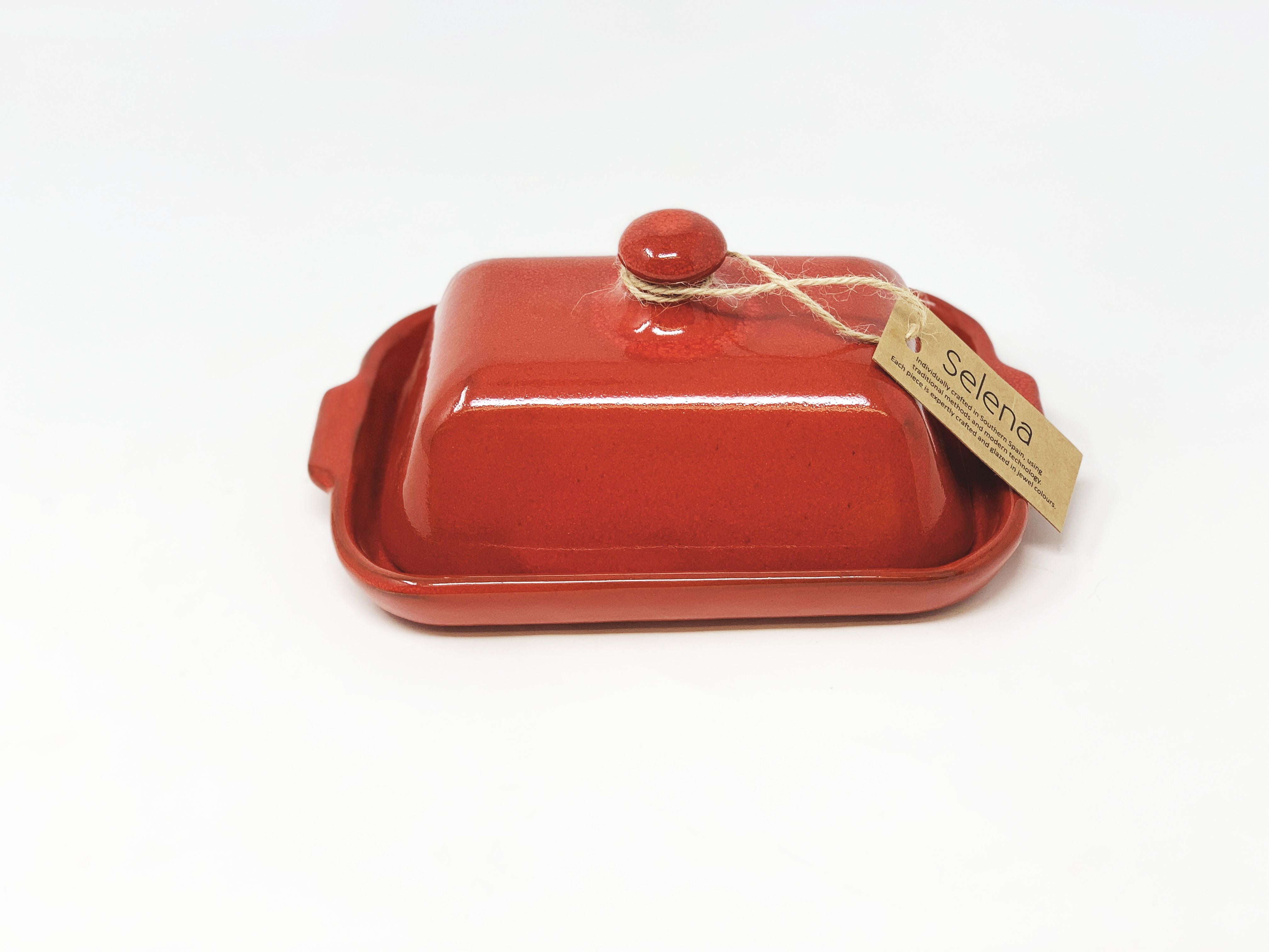 Divine Deli - Selena Butter Dish - Red