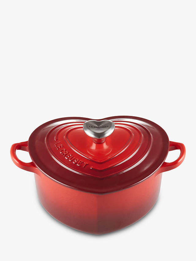 Le Creuset Heart Shaped Casserole with Heart shaped Knob - Cerise