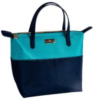 Beau & Elliot - Colour Block Luxury Lunch Bag Aqua/Navy