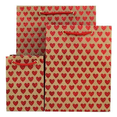 Vivid Wrap - Mini Hearts Glitter Bag - Medium